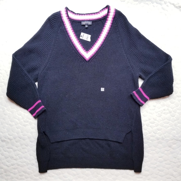 NEW Express chunky knit sweater oversized stripes - Picture 2 of 6